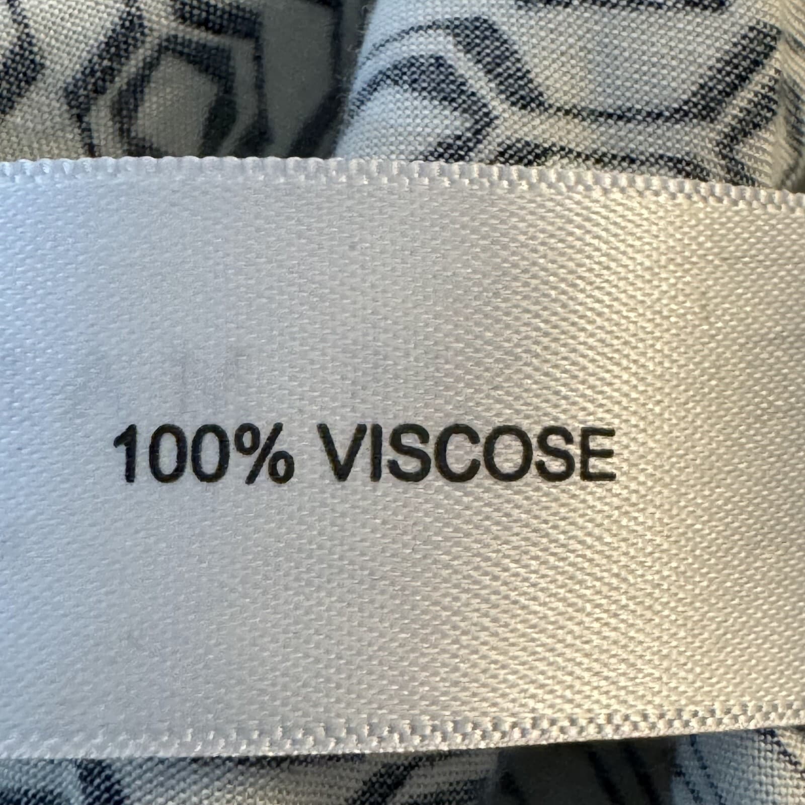 Cactus Man Men’s XL Cream Geometric Print Short-Sleeve Viscose Shirt M505 - Thumbnail 13