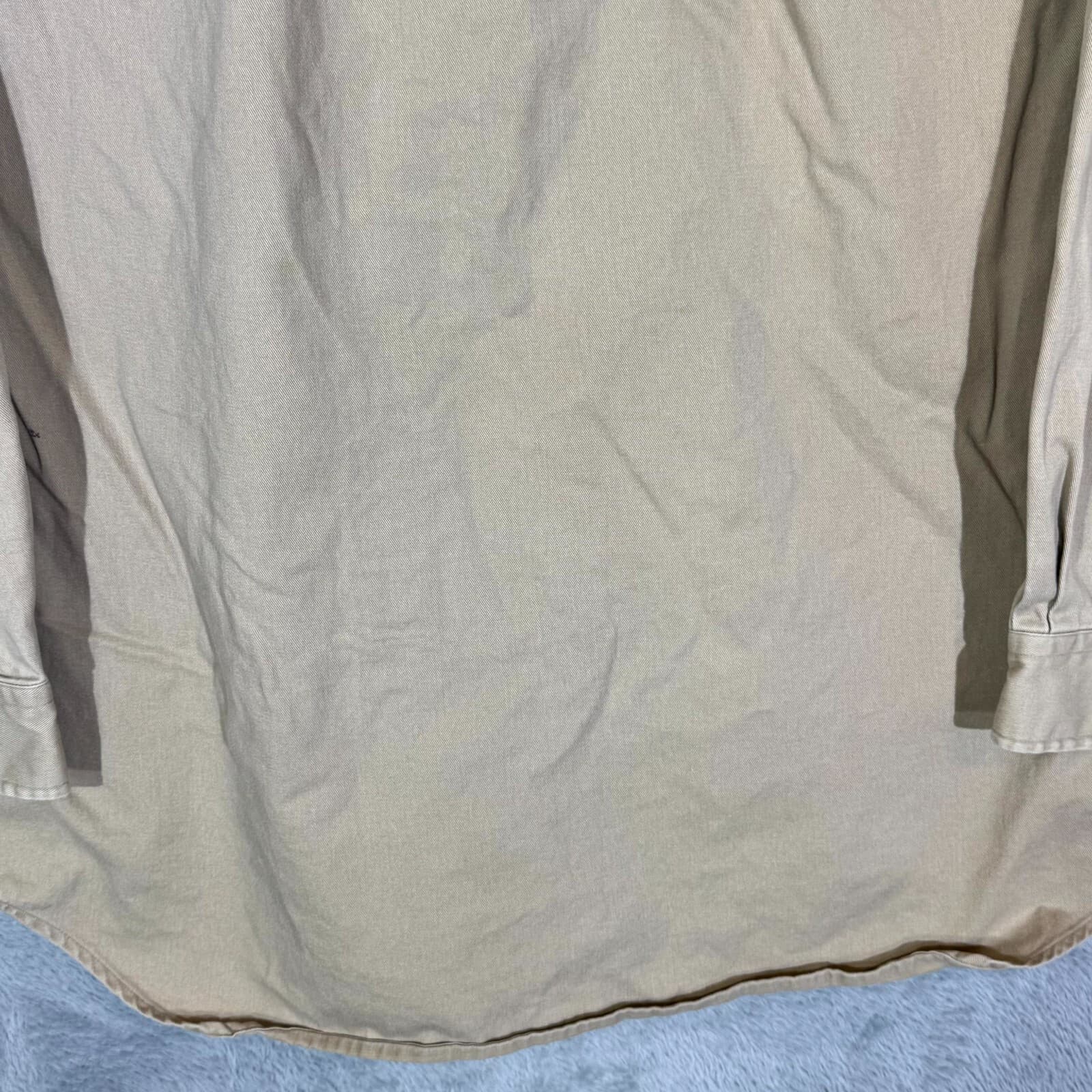 Ralph Lauren Blake Shirt Mens XL Tan Cotton Long Sleeve Button Down - Thumbnail 16