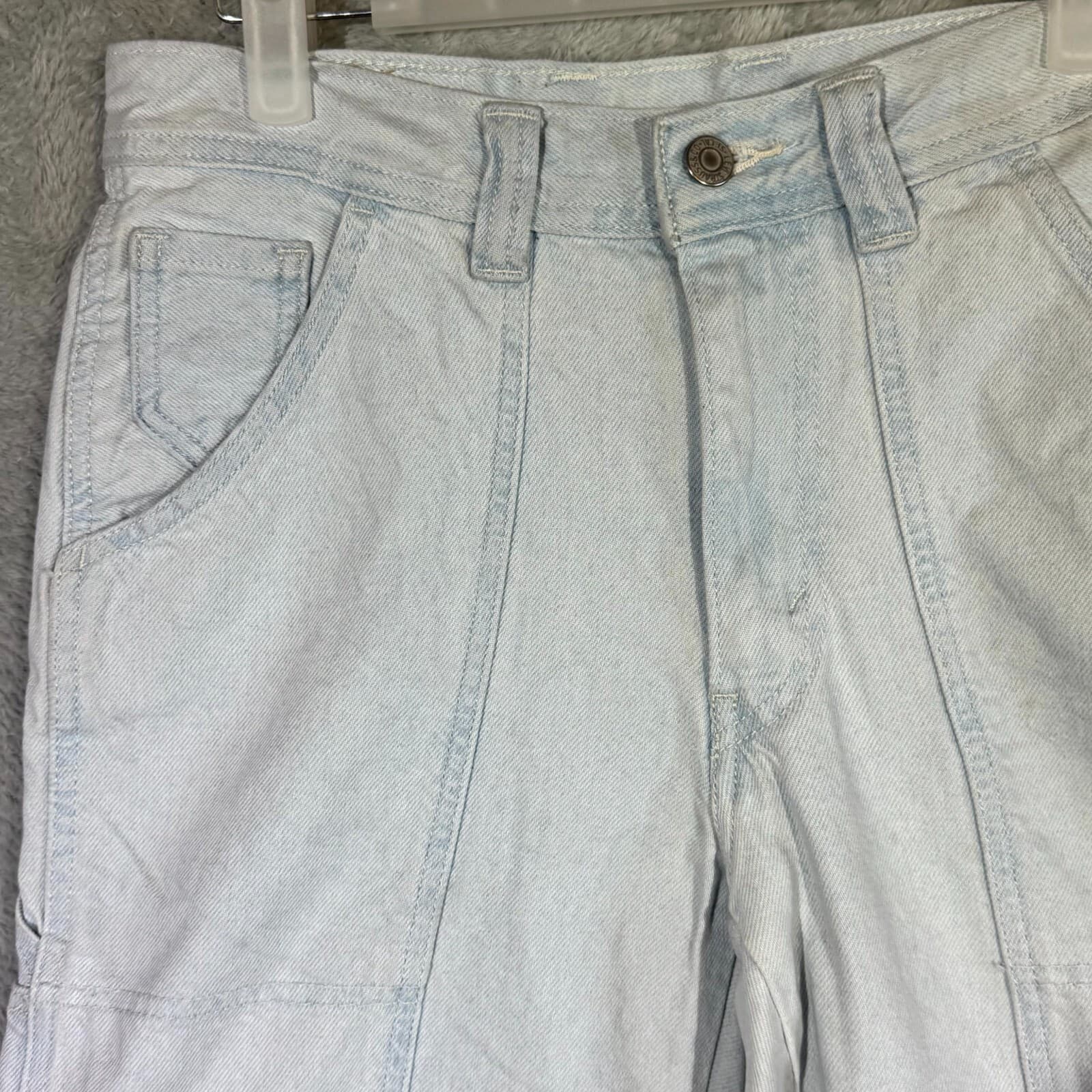 Levis Carpenter Jeans Mens 27x31 Light Blue Denim Workwear Utility Straight Leg - Thumbnail 3