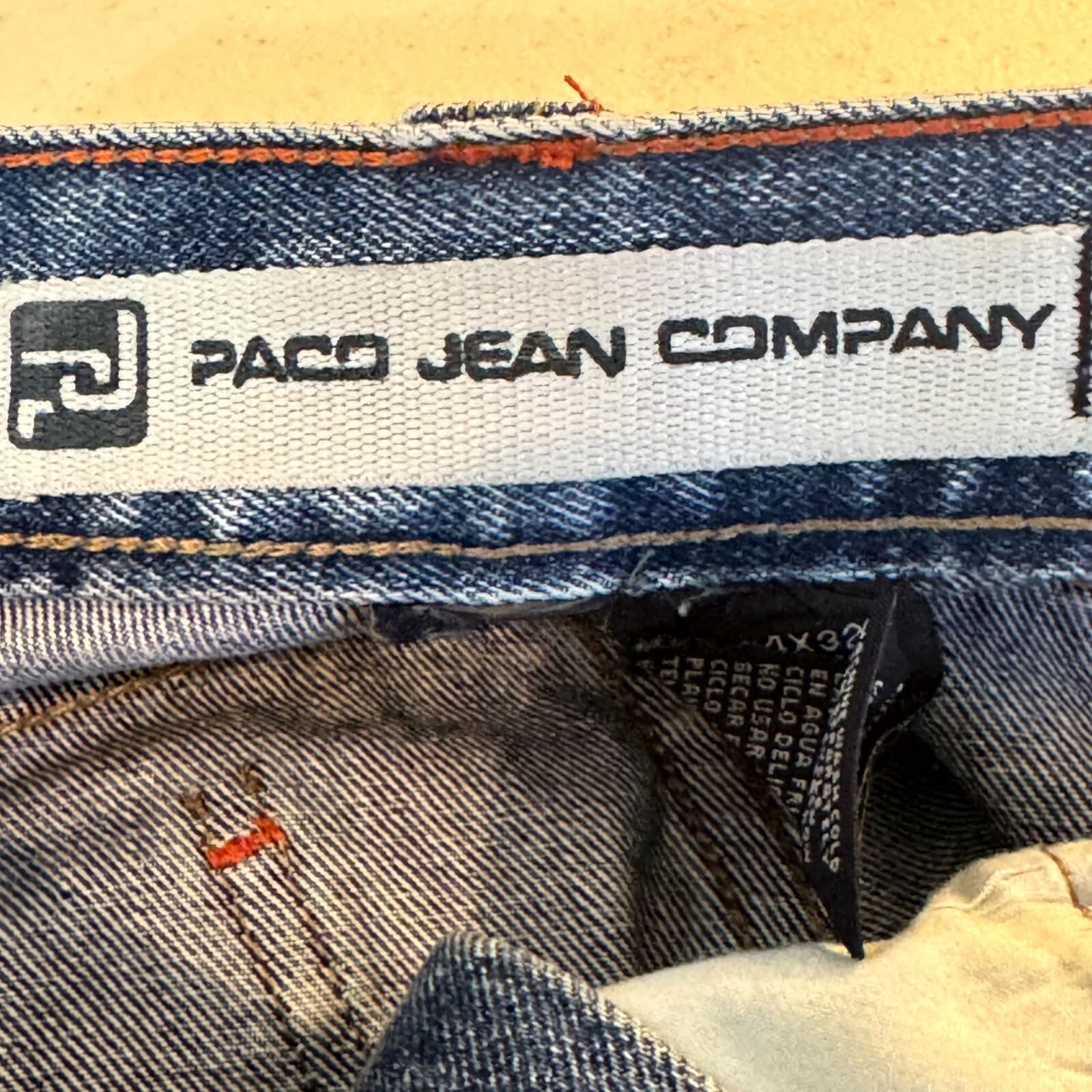 Paco Jeans Carpenter Pants Mens 34x32 Blue Denim Workwear Utility High Rise - Thumbnail 10