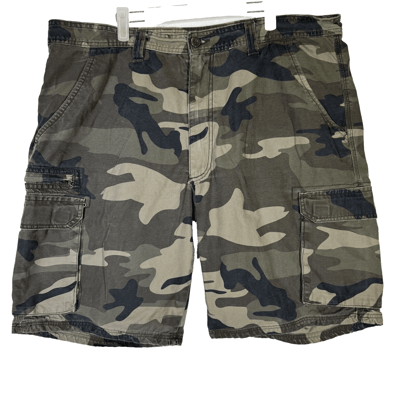 Lincoln Outfitters Cargo Shorts Mens 42 Green Camo 100 Percent Cotton Utility - Image 1