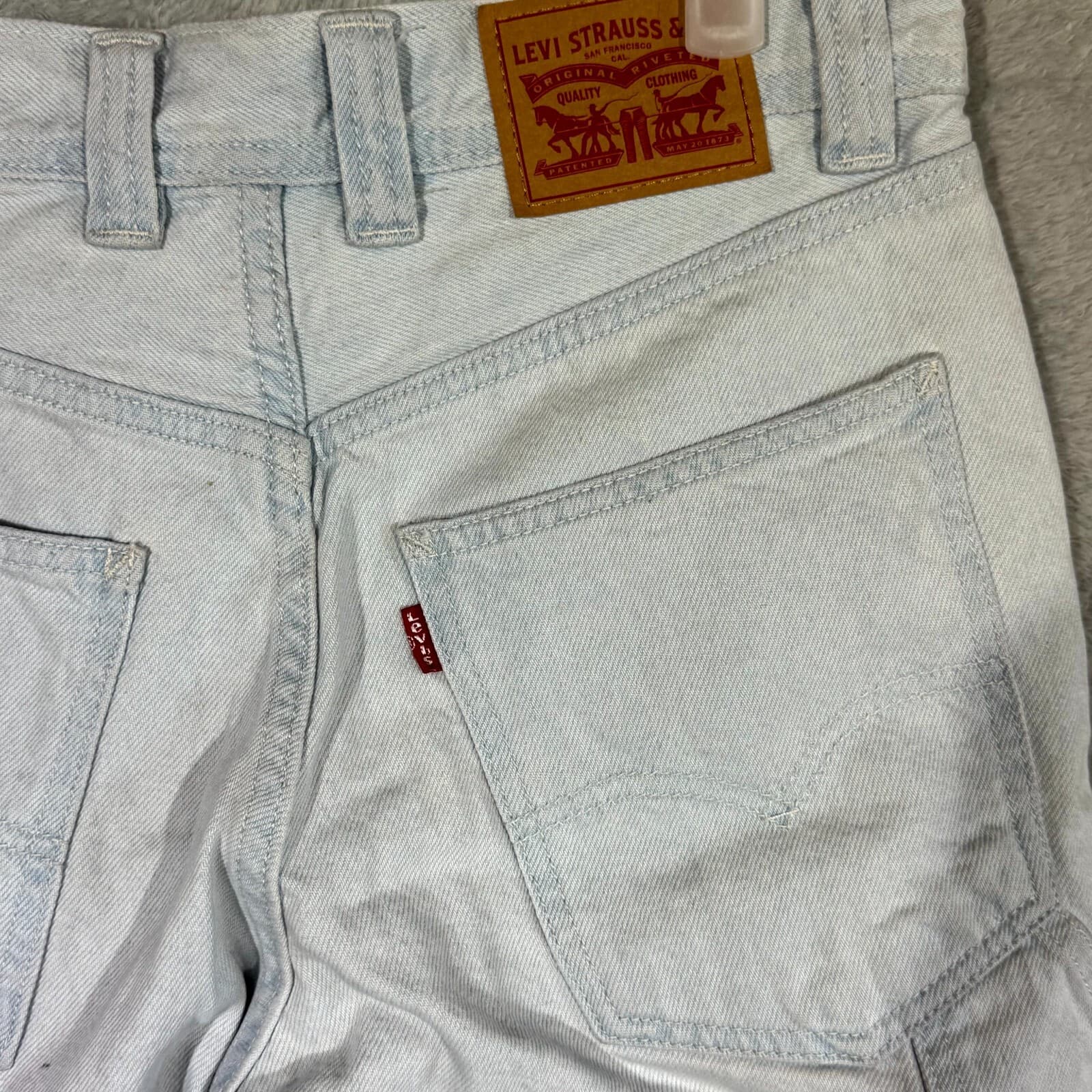 Levis Carpenter Jeans Mens 27x31 Light Blue Denim Workwear Utility Straight Leg - Thumbnail 7