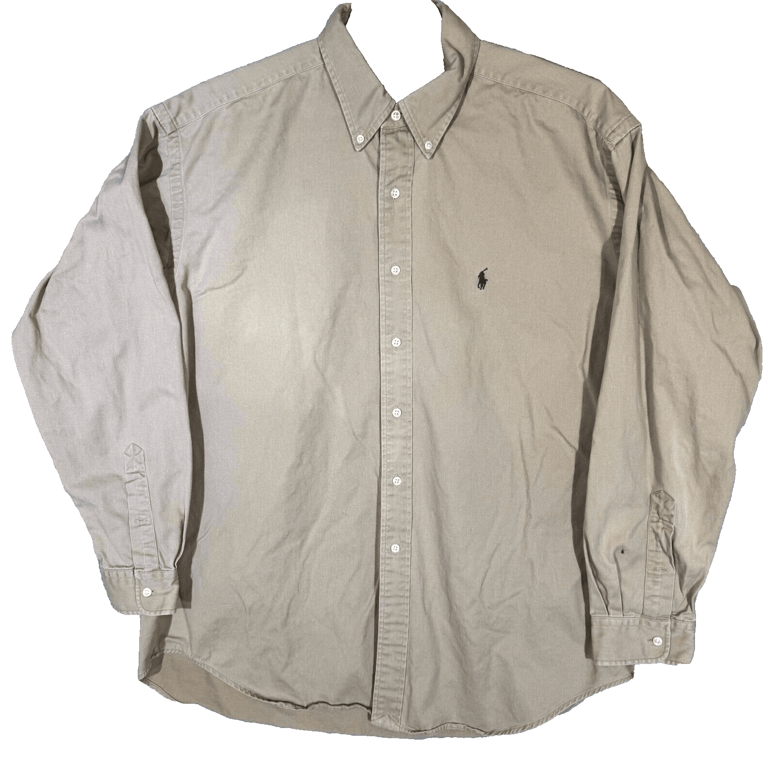 Ralph Lauren Blake Shirt Mens XL Tan Cotton Long Sleeve Button Down - Image 1