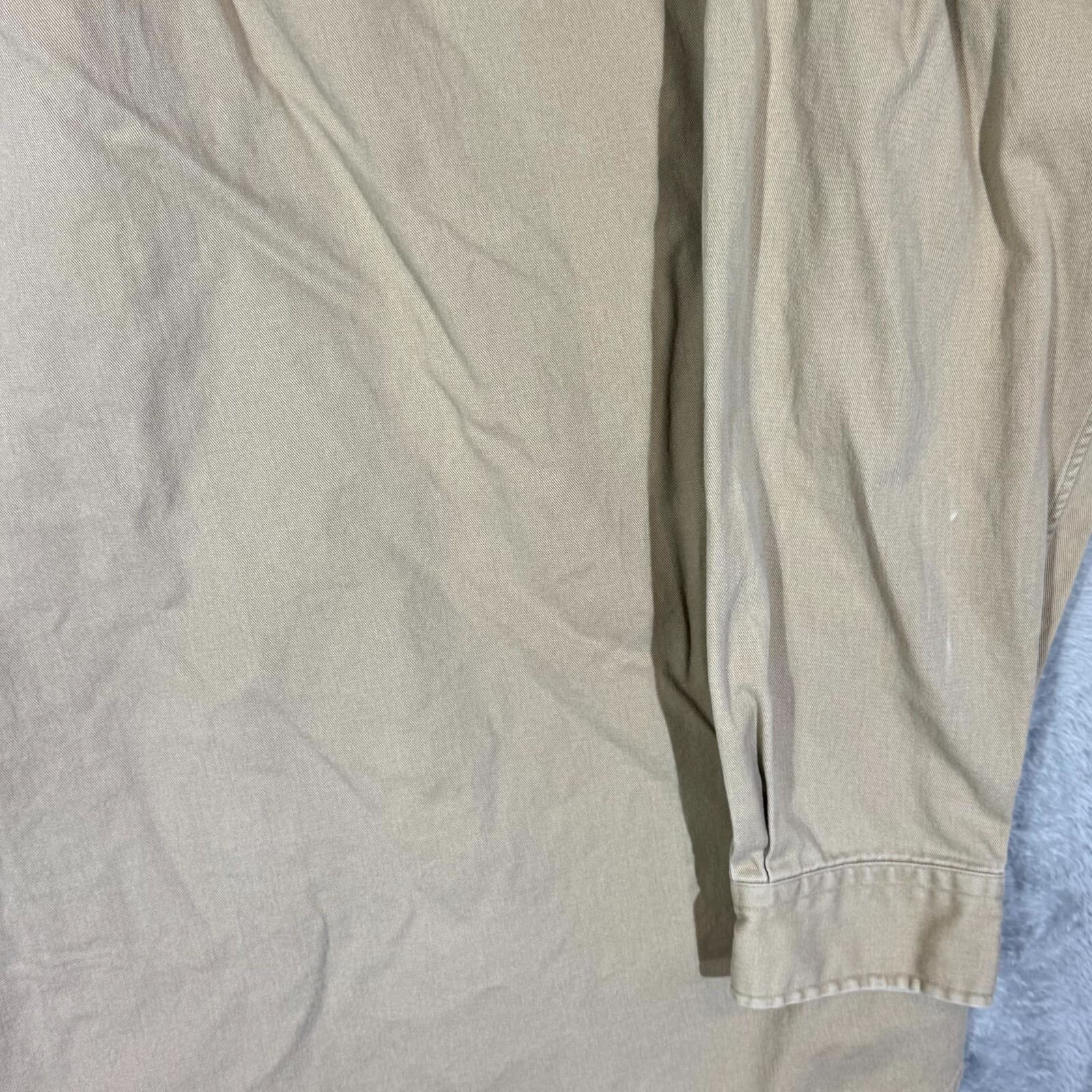 Ralph Lauren Blake Shirt Mens XL Tan Cotton Long Sleeve Button Down - Thumbnail 15