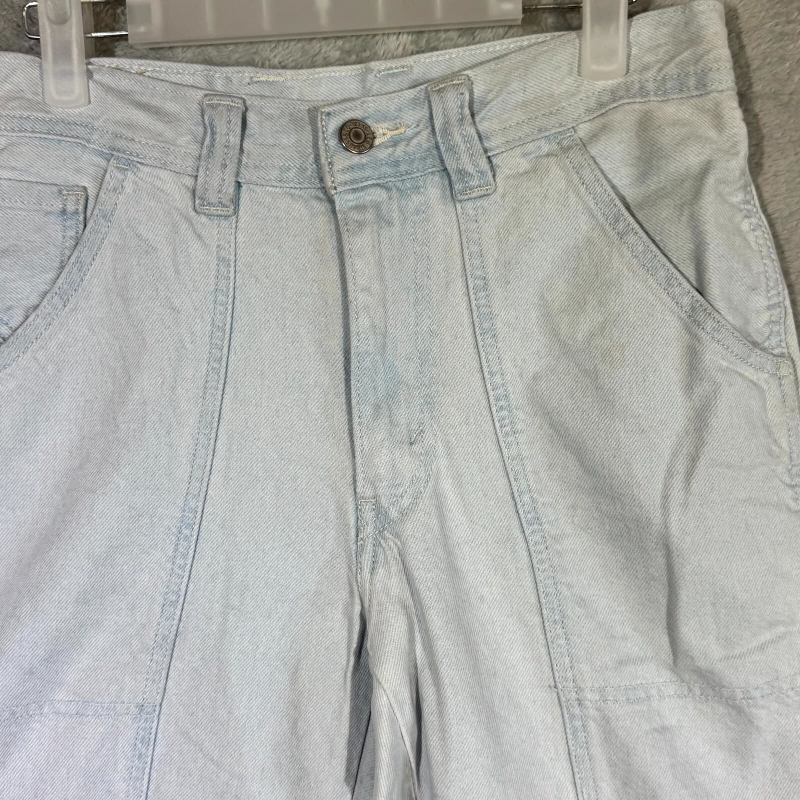 Levis Carpenter Jeans Mens 27x31 Light Blue Denim Workwear Utility Straight Leg - Thumbnail 4