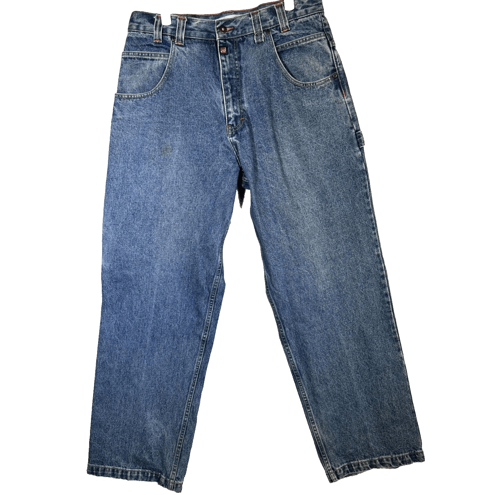 Paco Jeans Carpenter Pants Mens 34x32 Blue Denim Workwear Utility High Rise - Image 1