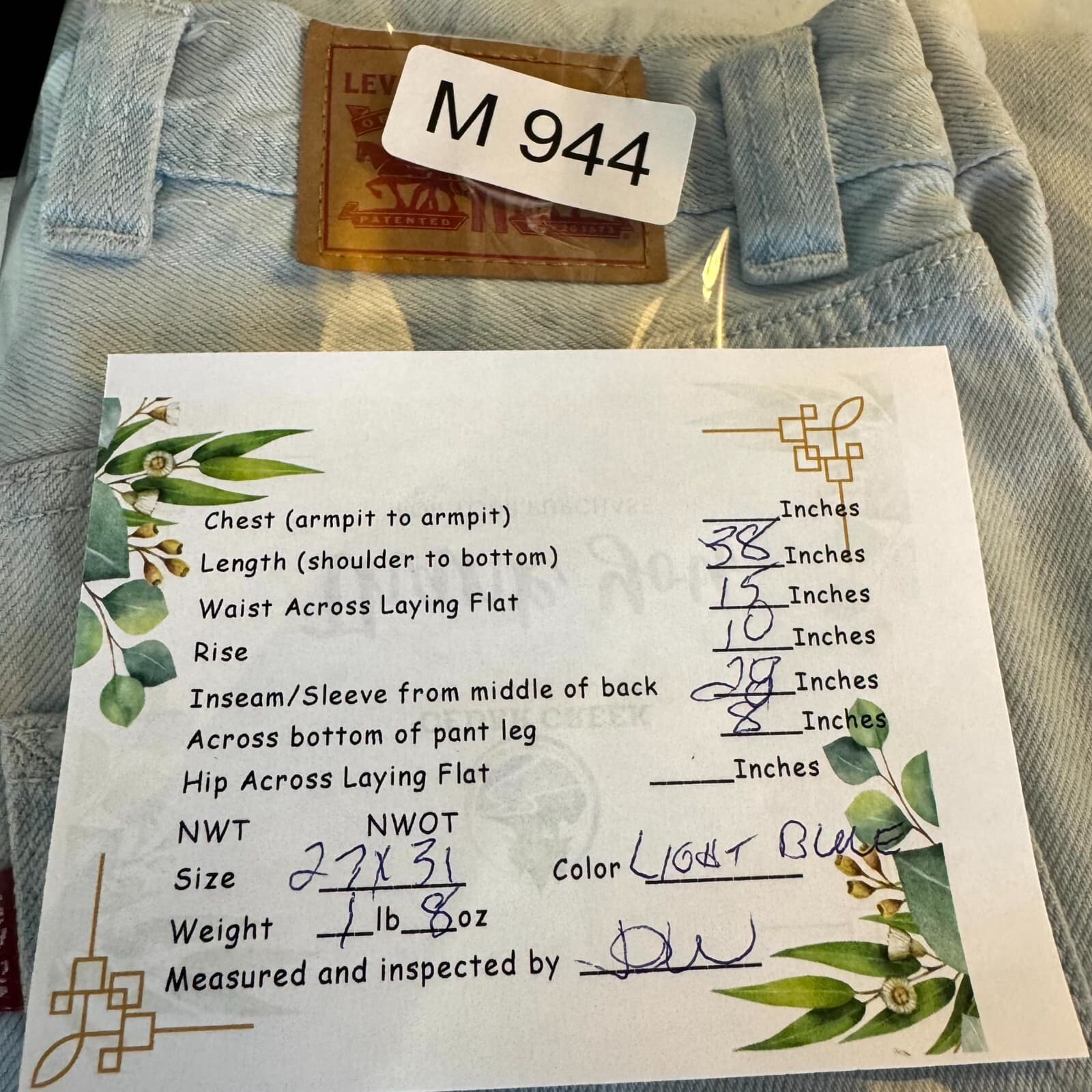 Levis Carpenter Jeans Mens 27x31 Light Blue Denim Workwear Utility Straight Leg - Thumbnail 15