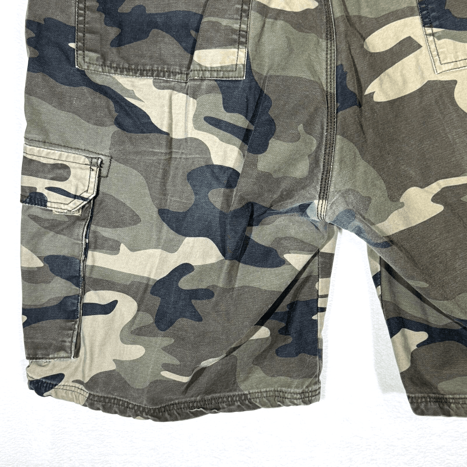 Lincoln Outfitters Cargo Shorts Mens 42 Green Camo 100 Percent Cotton Utility - Thumbnail 7