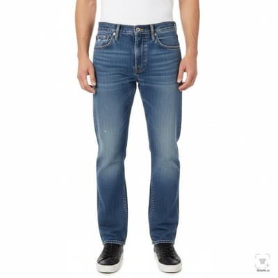 Levis 514 Jeans Mens 32x30 Blue Medium Wash Straight Zip Fly Regular Fit - Thumbnail 4