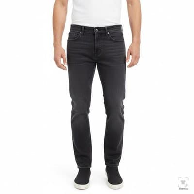 Levis 511 Jeans Mens 32x30 Black Dark Wash Slim Tapered Stretch Denim Zip Fly - Thumbnail 4