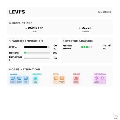 Levis 511 Jeans Mens 32x30 Black Dark Wash Slim Tapered Stretch Denim Zip Fly - Thumbnail 14