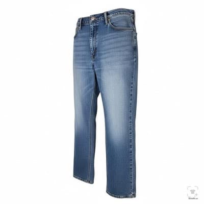 Levis Jeans Mens 39x32 Blue Light Wash Straight Regular Stretch Denim Zip Fly - Thumbnail 2