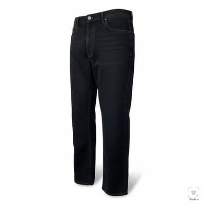 Levis 505 Jeans Mens 42x32 Black Rinse Straight Regular Fit Denim Zip Fly - Thumbnail 2