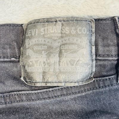 Levis 511 Jeans Mens 32x30 Black Dark Wash Slim Tapered Stretch Denim Zip Fly - Thumbnail 7