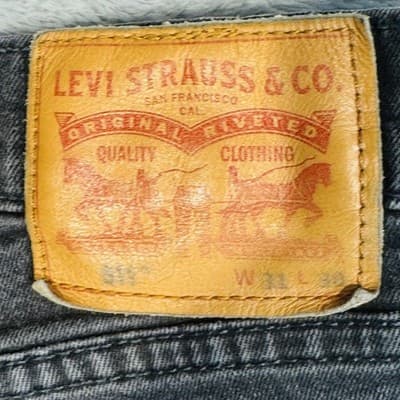 Levis 511 Jeans Mens 29x29 Black Dark Wash Slim Tapered Fit Denim Zip Fly - Thumbnail 7