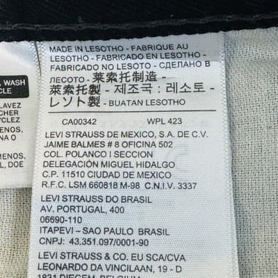 Levis 505 Jeans Mens 42x32 Black Rinse Straight Regular Fit Denim Zip Fly - Thumbnail 8