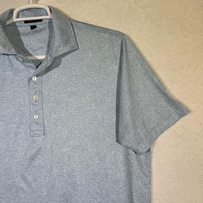 Peter Millar Polo Shirt Mens Large Blue Crown Crafted Golf Performance Stretch - Thumbnail 6