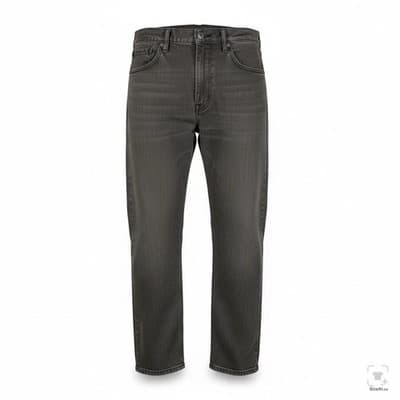 Levis 505 Jeans Mens 33x32 Gray Charcoal Wash Straight Denim Zip Fly Regular Fit - Image 1