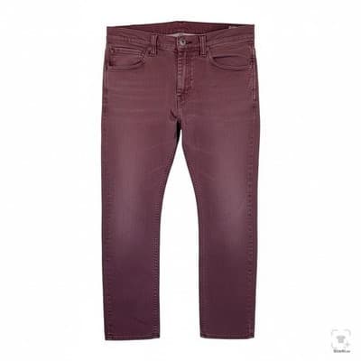 Levis 501 Jeans Mens 36x32 Red Medium Wash Straight Denim Button Fly Classic Fit - Image 1