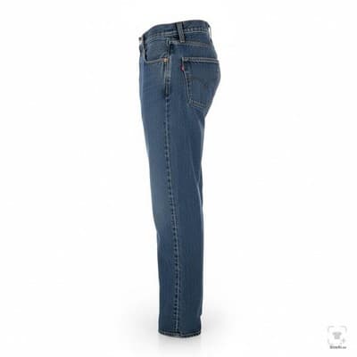 Levis 501 Jeans Mens 34x32 Blue Medium Wash Straight Denim Button Fly Classic - Thumbnail 3