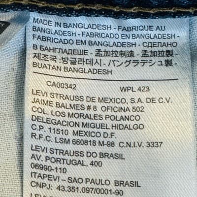 Levis 514 Jeans Mens 32x30 Blue Medium Wash Straight Zip Fly Regular Fit - Thumbnail 8