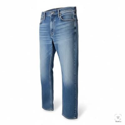 Levis 513 Jeans Mens 32x32 Blue Light Wash Slim Straight Stretch Denim Zip Fly - Thumbnail 2