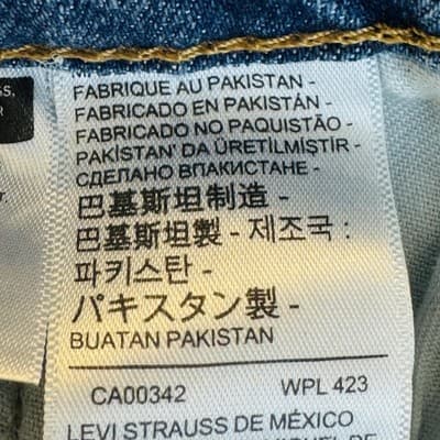 Levis 513 Jeans Mens 32x32 Blue Light Wash Slim Straight Stretch Denim Zip Fly - Thumbnail 8