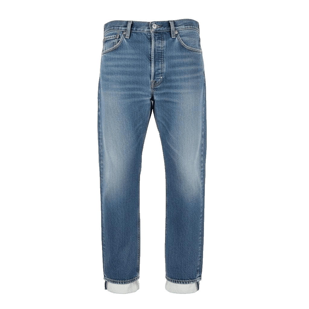 Levis 501 Jeans Mens 34x32 Blue Medium Wash Straight Denim Button Fly Classic - Image 1