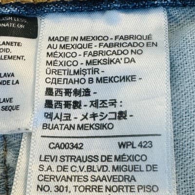 Levis 501 Jeans Mens 34x32 Blue Medium Wash Straight Denim Button Fly Classic - Thumbnail 11