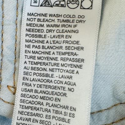 Levis 513 Jeans Mens 32x32 Blue Light Wash Slim Straight Stretch Denim Zip Fly - Thumbnail 10