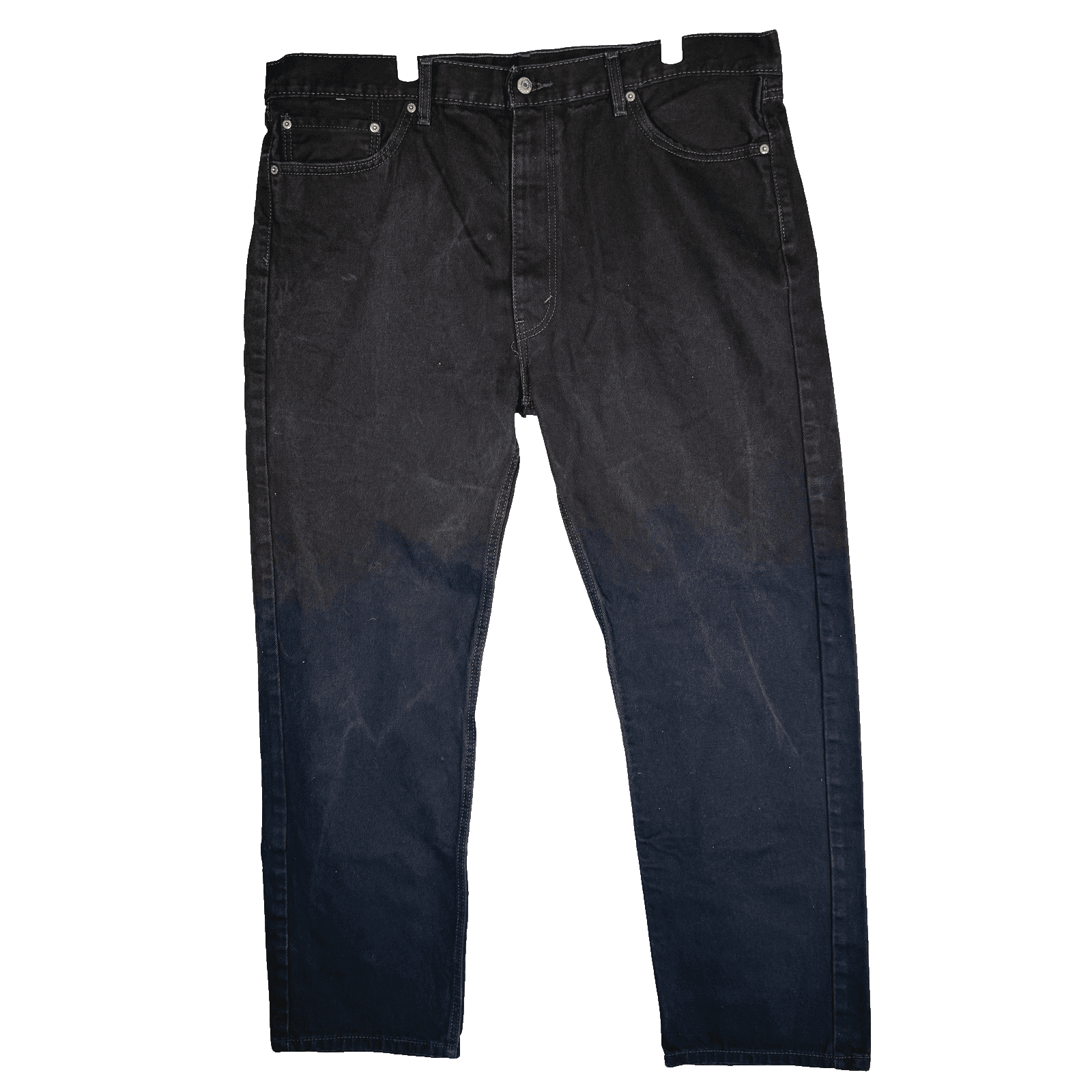 Levis 505 Jeans Mens 42x32 Black Rinse Straight Regular Fit Denim Zip Fly - Thumbnail 5