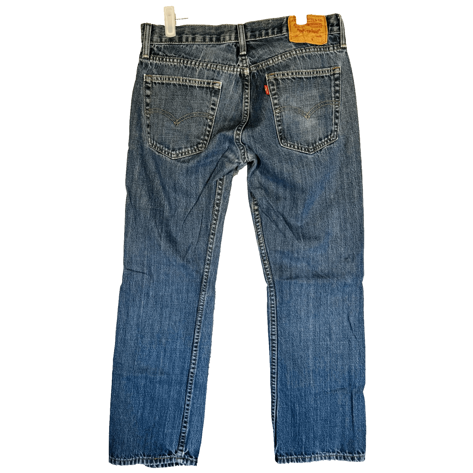 Levis 514 Jeans Mens 32x30 Blue Medium Wash Straight Zip Fly Regular Fit - Thumbnail 6