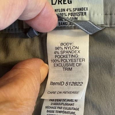 LL Bean Cargo Shorts Mens Large Gray Elastic Sides Lightweight Outdoor Hiking - Thumbnail 9