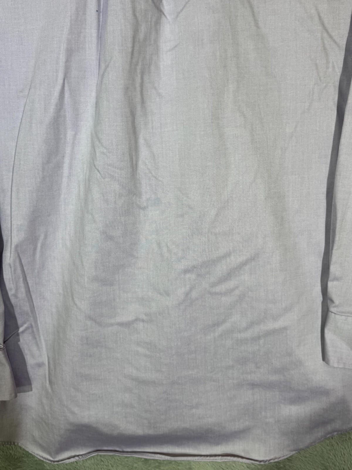 G.H. Bass & Co. Men’s Dress Shirt XL 17-17.5 Purple Wrinkle Free Cotton Long Slv - Thumbnail 13