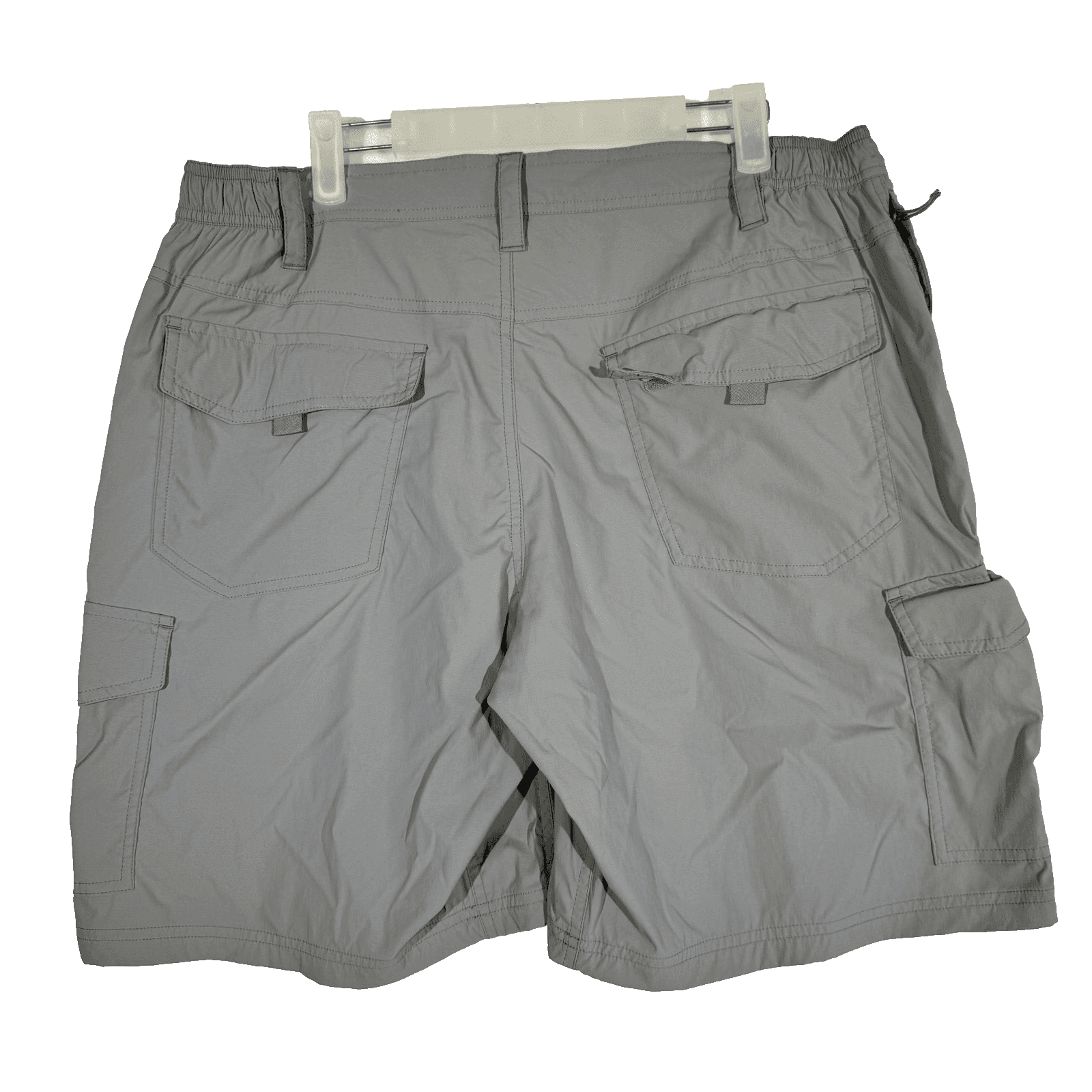 LL Bean Cargo Shorts Mens Large Gray Elastic Sides Lightweight Outdoor Hiking - Thumbnail 2