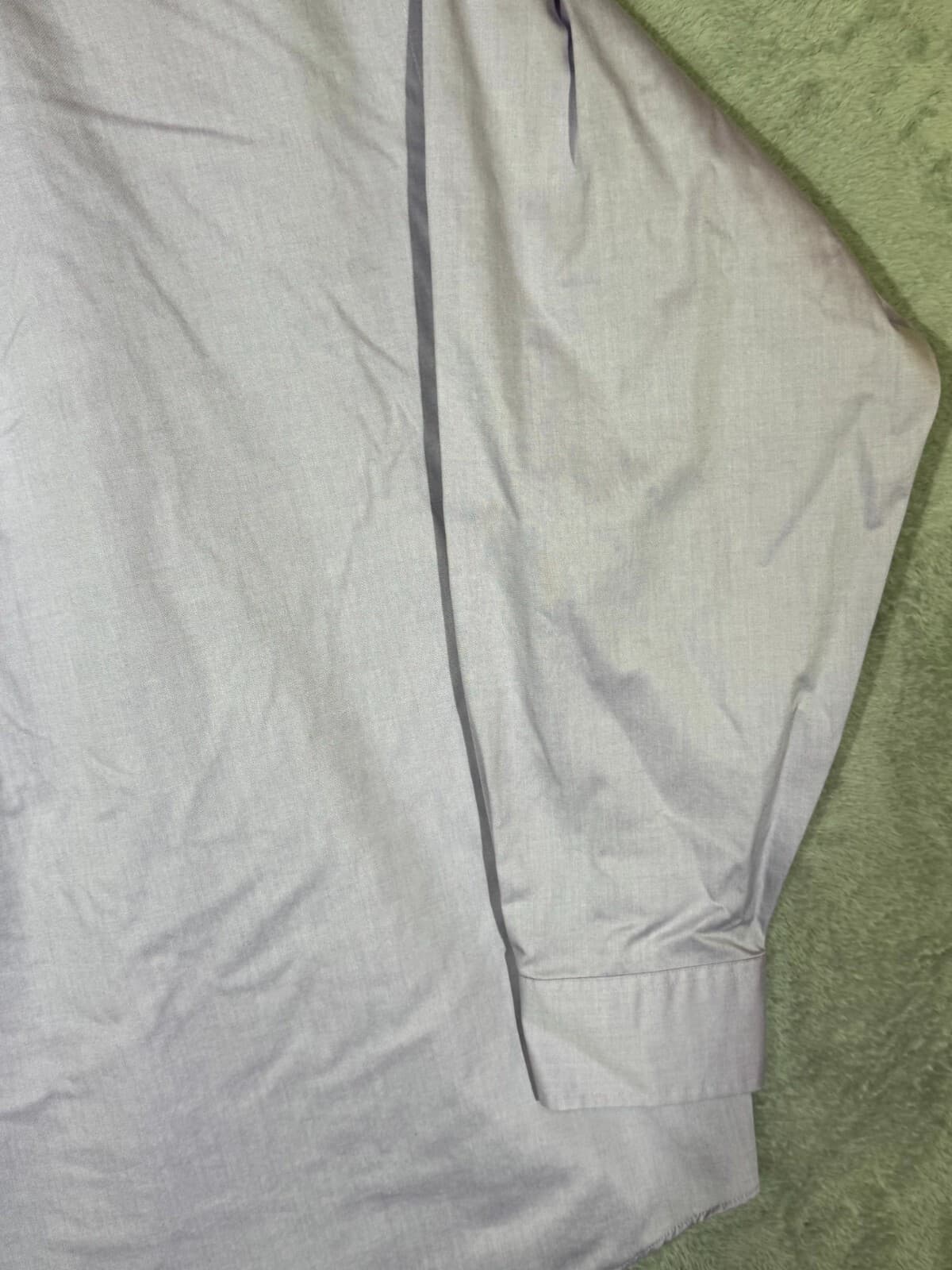 G.H. Bass & Co. Men’s Dress Shirt XL 17-17.5 Purple Wrinkle Free Cotton Long Slv - Thumbnail 12