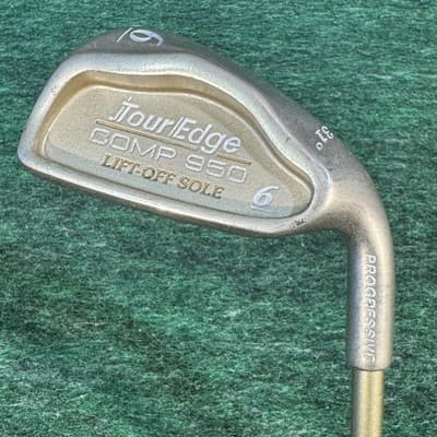Tour Edge COMP 950 6 Iron 31° Mens RH Ultra Lite Graphite Gold Lift-Off Sole - Image 1