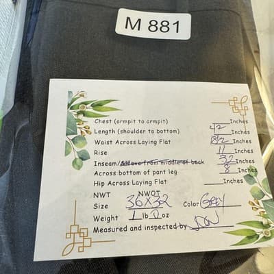 Lauren Ralph Lauren Dress Pants Mens 36x32 Gray Flat Front Straight Leg Work - Thumbnail 13