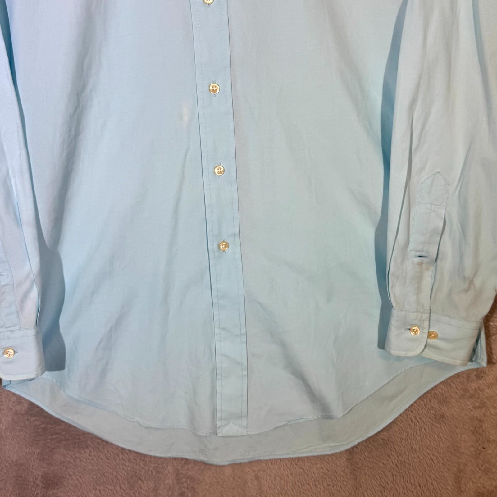 Ralph Lauren Dress Shirt Mens 15 34/35 Classic Fit Cotton Blue Button Down - Thumbnail 6