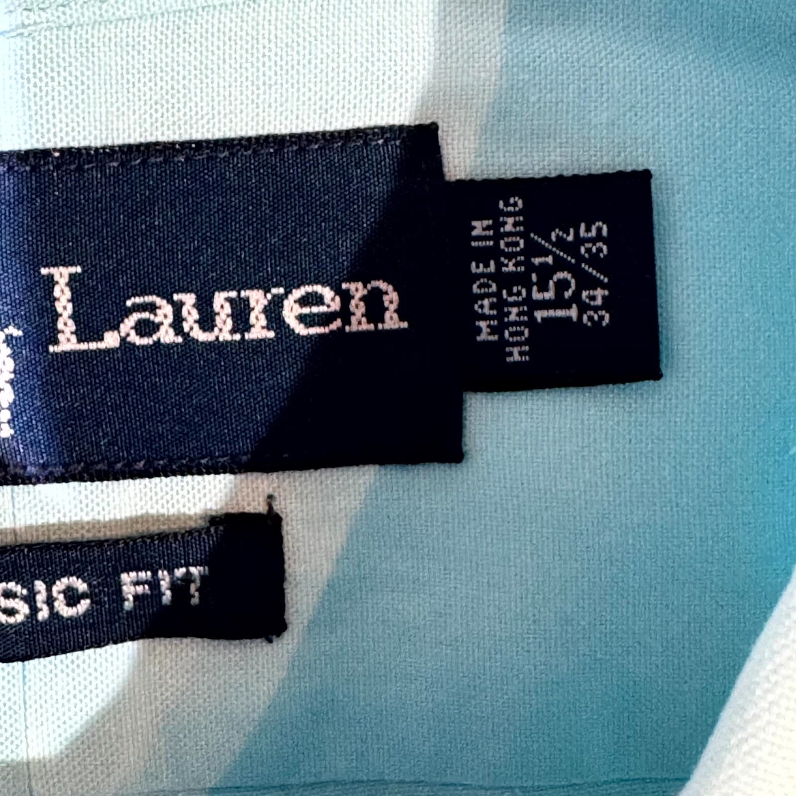 Ralph Lauren Dress Shirt Mens 15 34/35 Classic Fit Cotton Blue Button Down - Thumbnail 8