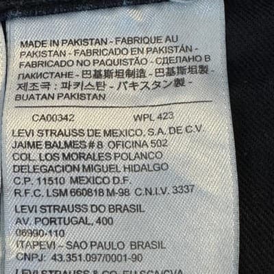 Levis 569 Jeans Mens 36x29 (34x32) Blue Dark Wash Relaxed Straight Stretch Denim - Thumbnail 10