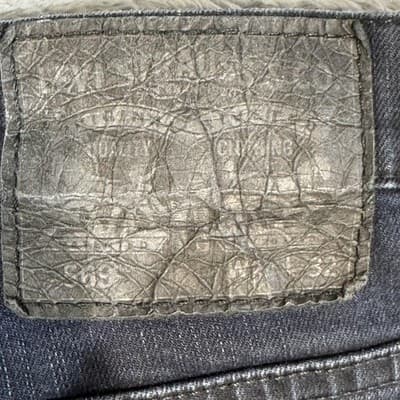 Levis 569 Jeans Mens 36x29 (34x32) Blue Dark Wash Relaxed Straight Stretch Denim - Thumbnail 9