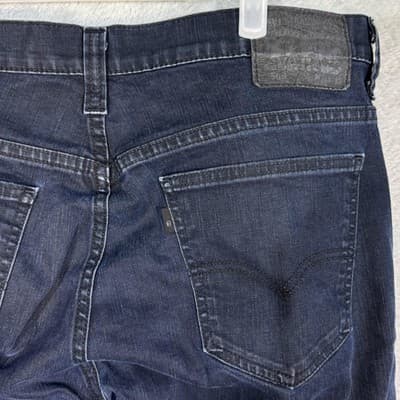 Levis 569 Jeans Mens 36x29 (34x32) Blue Dark Wash Relaxed Straight Stretch Denim - Thumbnail 7