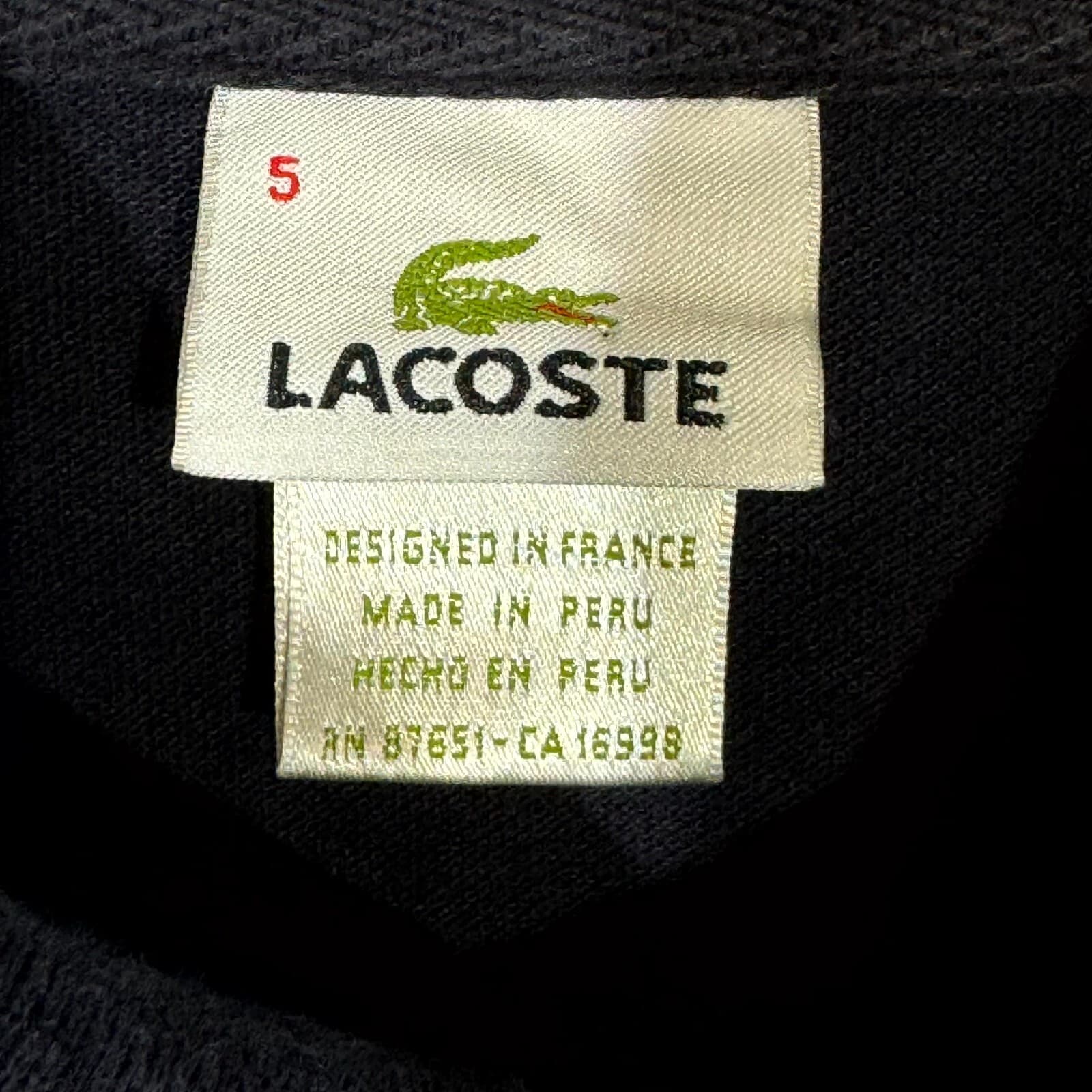 Lacoste Men's Polo Shirt 5 Navy 100% Cotton Croc Short Sleeve Collared M1178 - Thumbnail 10