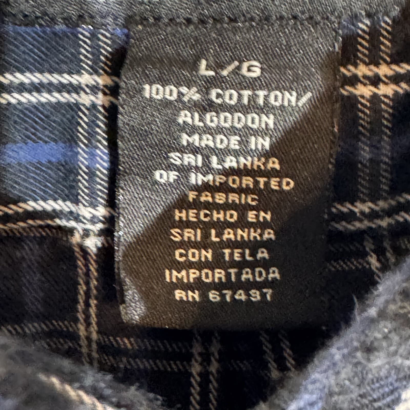 Ralph Lauren Jeans Co Shirt Mens Large Blue Plaid 100% Cotton Button Down - Thumbnail 10