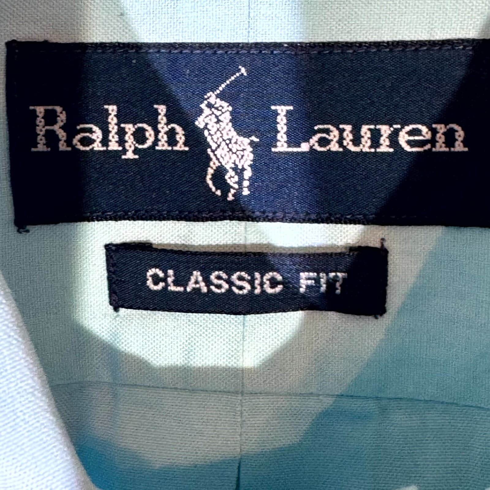 Ralph Lauren Dress Shirt Mens 15 34/35 Classic Fit Cotton Blue Button Down - Thumbnail 7