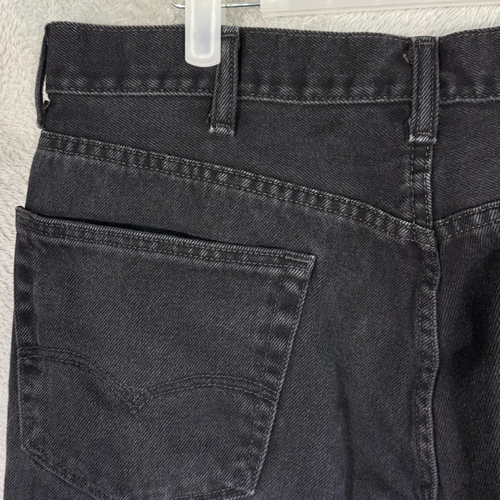 Levi’s 550 Jeans Men 38x34 Black Denim Dark Wash Mid Rise Relaxed Straight - Thumbnail 6