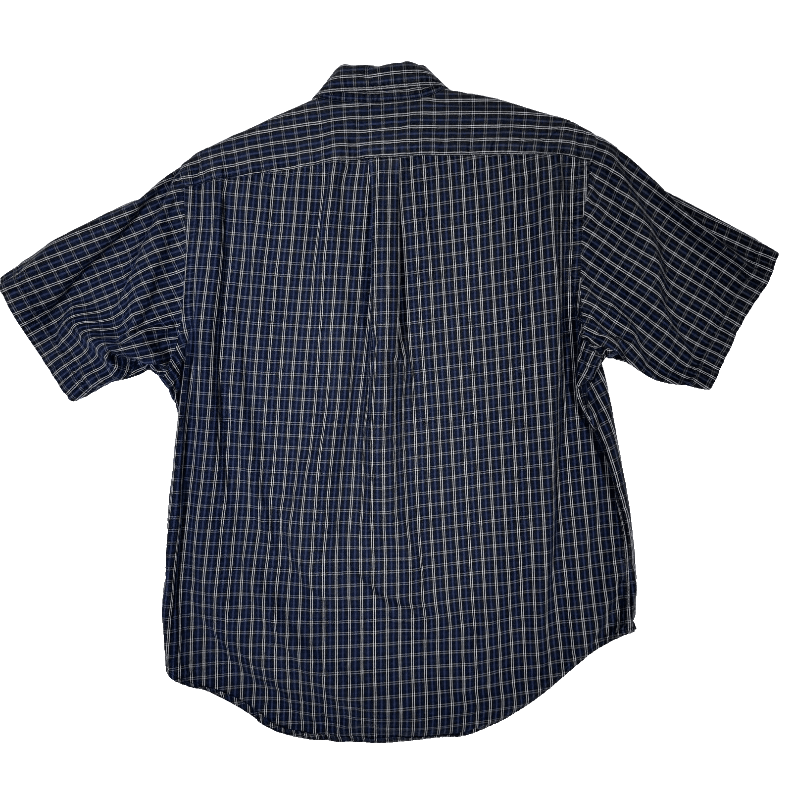 Ralph Lauren Jeans Co Shirt Mens Large Blue Plaid 100% Cotton Button Down - Thumbnail 2