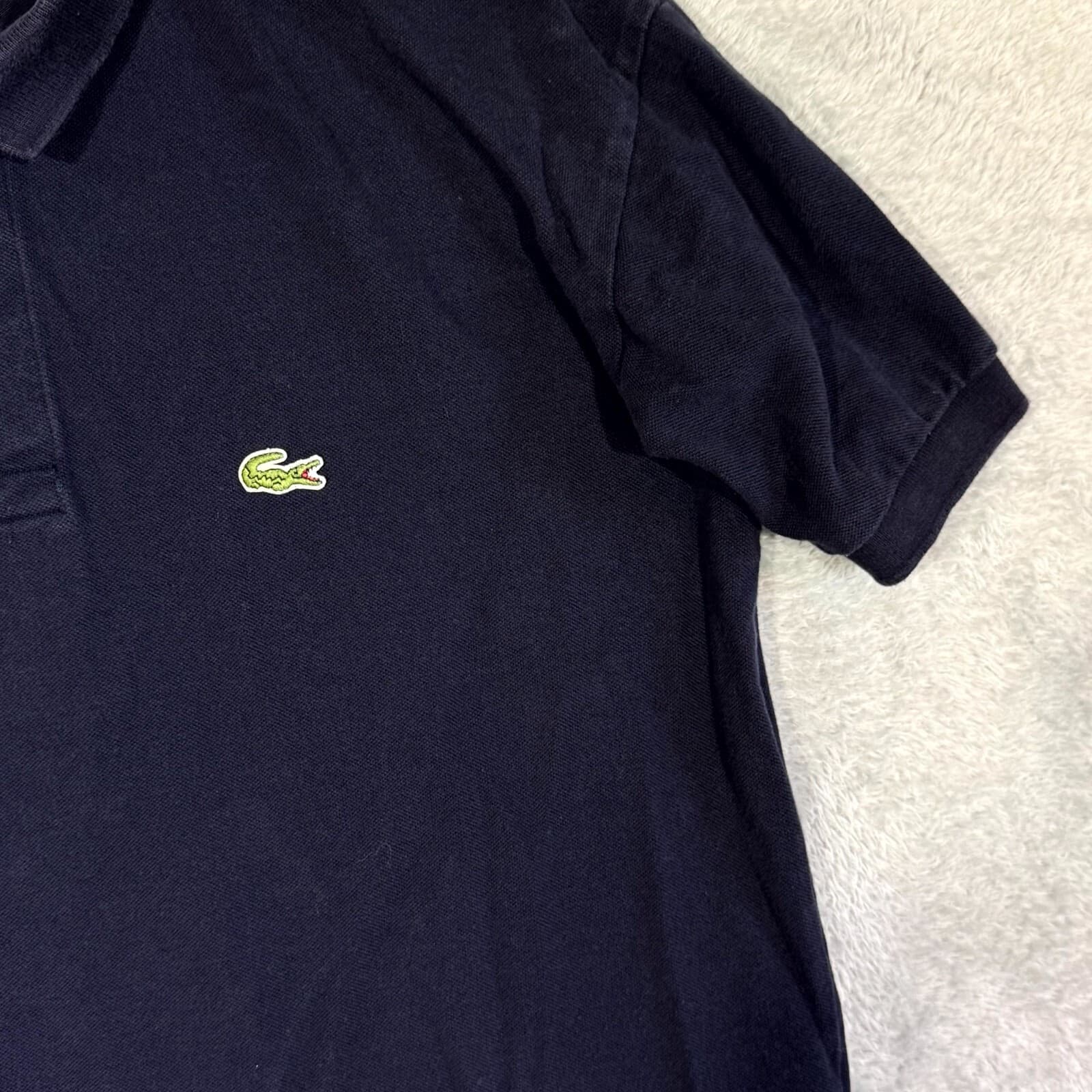 Lacoste Men's Polo Shirt 5 Navy 100% Cotton Croc Short Sleeve Collared M1178 - Thumbnail 7