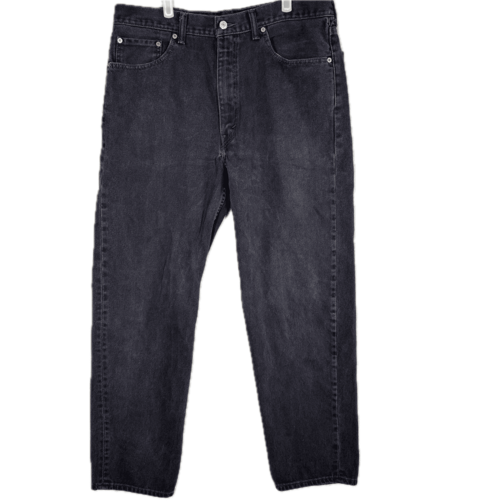 Levi’s 550 Jeans Men 38x34 Black Denim Dark Wash Mid Rise Relaxed Straight - Image 1